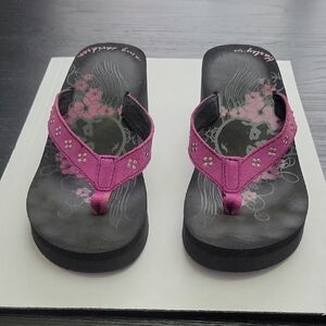 Harley-Davidson Sandals, 6.5, Black & Purple